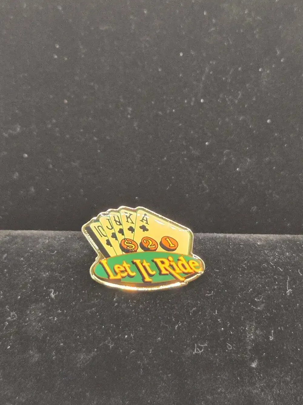 Shuffle Master Gaming Let It Ride Casino Poker Enamel Lapel Pin